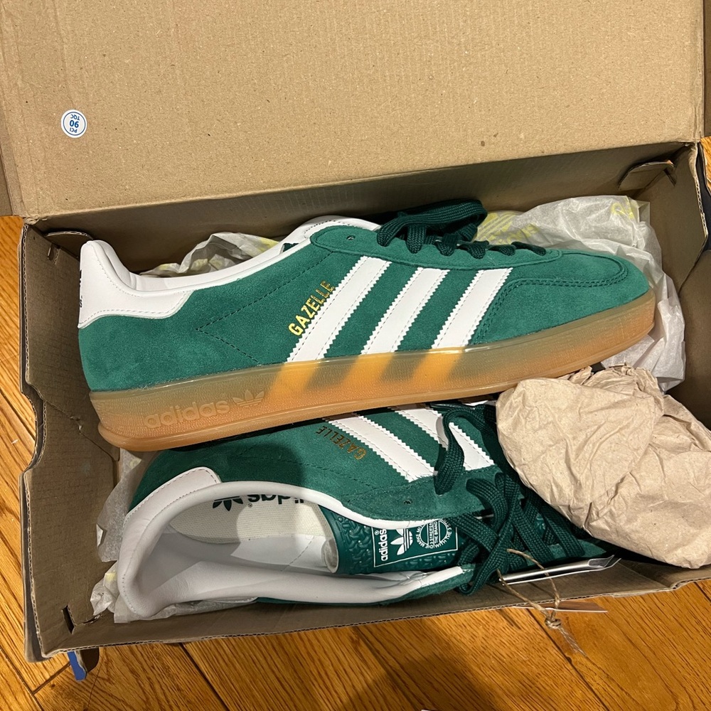 NWT Adidas Originals Gazelle Green Mens 8.5